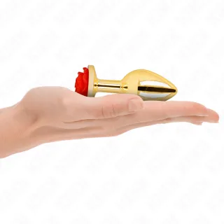 Analplug Gold Rose Rot M