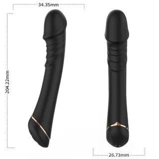 Vibrator Silikon Schwarz 21 x 3,3 cm