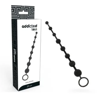 Analkette mit 8 Kugeln Schwarz 29 cm