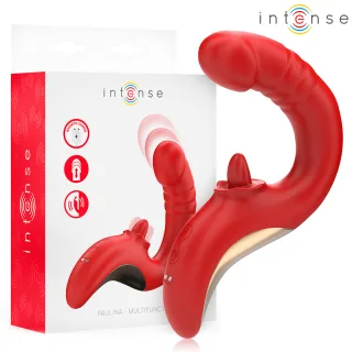 Vibrator Paulina und Stimulator in U-Form Rot Modell 2