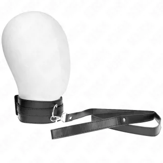Fetisch-Toy KINK Halsband gepolstert mit O-Ring Schwarz 43 x 5 cm