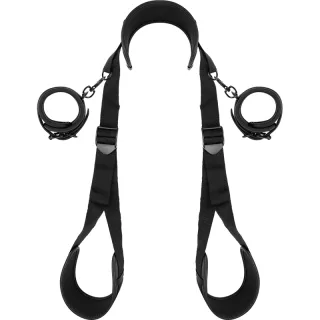 Fesselset Neck Handcuffs and Leg Belt Schwarz