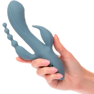 Rabbit-Vibrator Triple Ecstasy Grau 11,5 x 3,75 cm