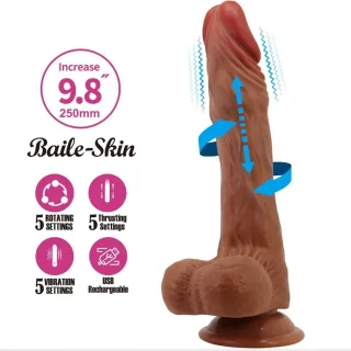 Realistischer Vibrator Calisto Hautfarbe 24 cm