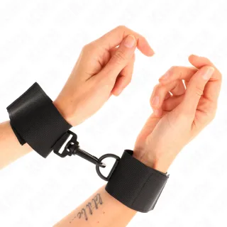 Fesselset Nylon Handgelenkfesseln Schwarz