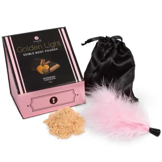 Intimpflege Golden Light Kit Aphrodisiakum Essbares Schokoladenpulver & Feder