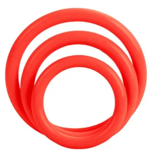 Penisring Tri-Rings Set Rot Ø 3 cm