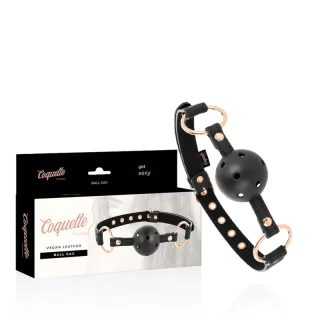 Knebel Chic Desire Fantasy Ballgag veganes Leder Schwarz