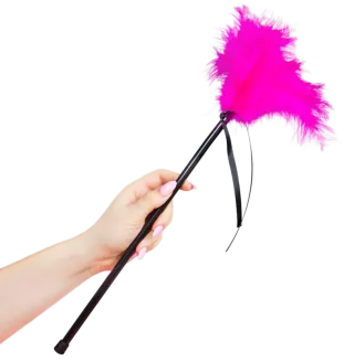Federkitzler Marabu Rosa 40 cm