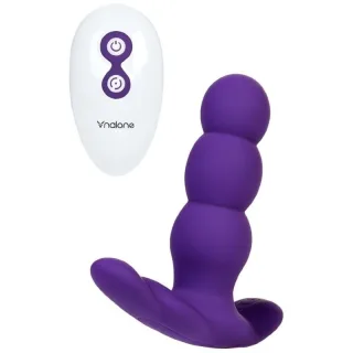 Analplug Pearl mit Kugeln und Fernbedienung Flieder 12,5 cm