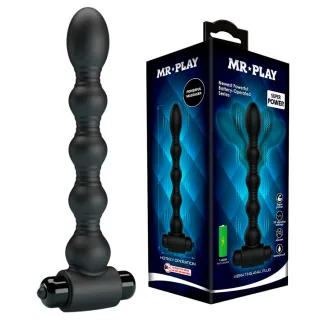 Analkette mit Vibration Schwarz 18,2 x 2,6 cm