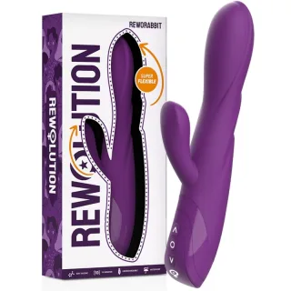 Rabbit-Vibrator Rewolution Reworabbit biegsam Lila 12 x 3,3 cm