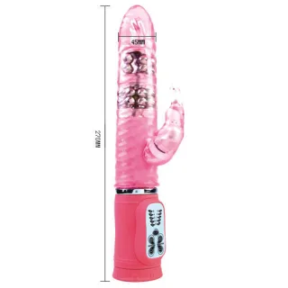 Rabbit-Vibrator Passion Cute Bunny mit Rotation Rosa 27 x 4,5 cm