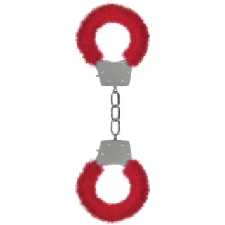 Plüsch-Handschellen Rot