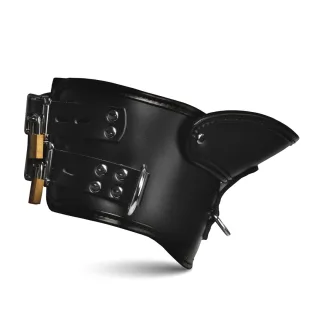 Halsband Rigid Haltungskragen abschließbar mit Kinnstütze Schwarz 56,8 cm