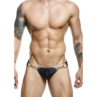 Jockstrap Dungeon mit Ring und Karabinern Schwarz Einheitsgröße