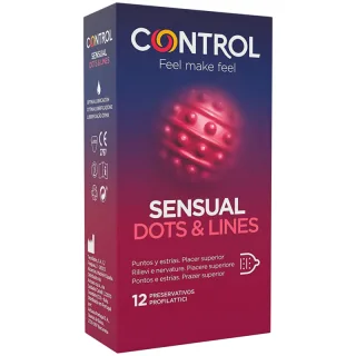Kondom Sensual Dots & Lines 12 St.