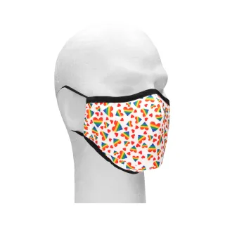 Maske Herzen-Design Multicolor 25 cm