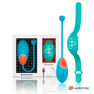 Vibro-Ei Watchme Blau mit Uhr Türkis