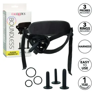 Strap-on Boundless Silikon-Pegging-Kit Schwarz