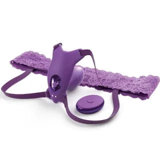 Strap-on Ultimate G-Spot Butterfly mit Fernbedienung Lila 10 x 3,2 cm