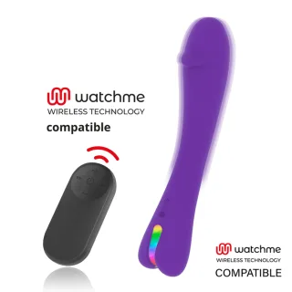 Vibrator Enzo mit RGB-LED Lila 15,5 x 3,5 cm