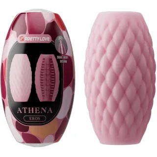 Masturbator Athena Eros mit zwei Öffnungen Rosa 7,6 x 4,2 cm
