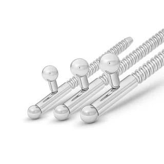 Dilator / Prinzenzepter mit Rillen, Prince Albert Piercing aus Edelstahl, in verschiedenen Gr??en 10 mm