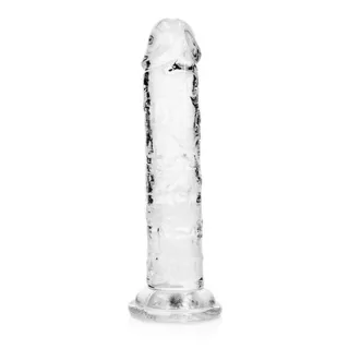 Realistischer Dildo gerade mit Saugnapf Transparent 14,5 cm