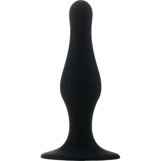 Analplug mit Saugfuß Klein Schwarz 9,5 cm