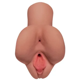 Masturbator PDX Plus Pick Your Pleasure Stroker mit zwei Öffnungen Karamell 12,7 x 7,6 cm