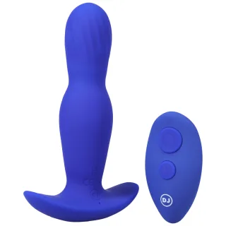 Analplug Expander aus Silikon mit Fernbedienung Blau 12,7 x Ø 3,6 cm