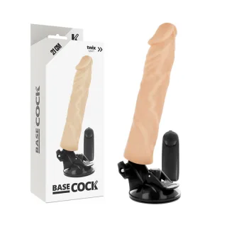 Realistischer Vibrator Base Cock mit Fernbedienung Natur 21 x 4 cm