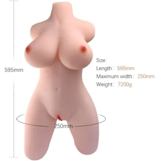 Liebespuppe Torso Super Flexibel und Realistisch 59,5 x 25 cm