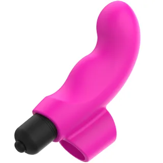 Fingervibrator Ohmama mit G-Punkt-Kopf Neonpink 4,3 cm