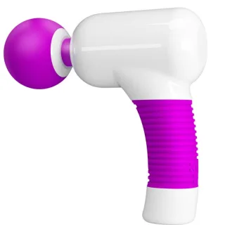 Massagestab Magic Gum mit Kugelkopf und Pistolengriff Lila