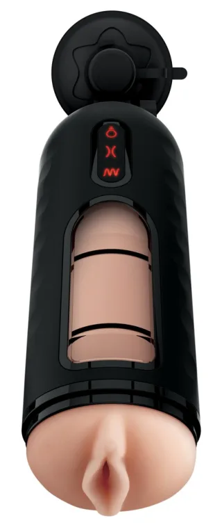 PDX Elite Vibrating Masturbator mit Melk-Funktion inklusive Kopfhörer für Stöhn-...