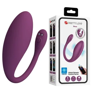 Paarvibrator Dora zum Tragen mit App-Steuerung Lila 10,2 x 3,6 cm