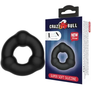 Penisring superweicher Silikonring mit Noppen Schwarz 5,4 cm
