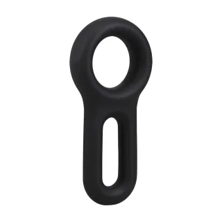 Penisring Keyhole Silikon Schwarz Ø 4,6 cm