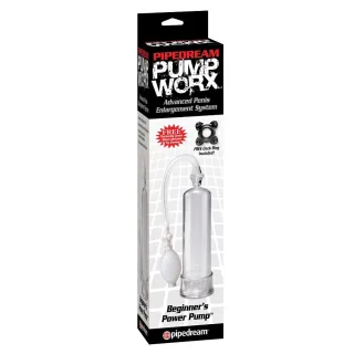 Penispumpe Beginner's Power Pump Transparent mit Penisring