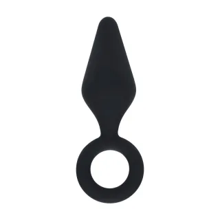 Analplug aus Silikon Schwarz S