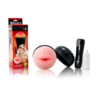 Masturbator Mund mit 7 Vibrationsrhythmen Natur