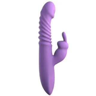 Rabbit-Vibrator Her Thrusting Silicone Rabbit mit Stoßfunktion Lila 11,7 x 3,4 cm
