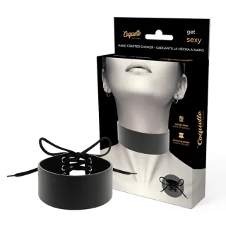 Halsband Chic Desire veganes Leder Schwarz
