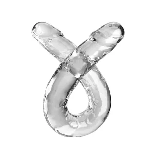 Doppeldildo King Cock Double Trouble Transparent 46 x 4,3 cm