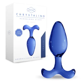 Glas-Analplug Expert Blau