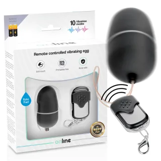Vibro-Ei Online mit Fernbedienung Größe M Schwarz 6 x 3,4 cm