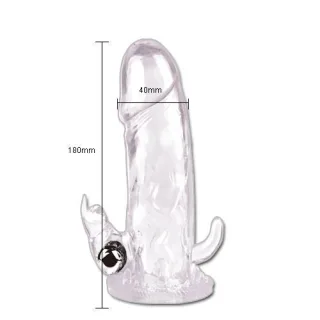 Penishülle Brave Man Rabbit I mit Vibration Transparent