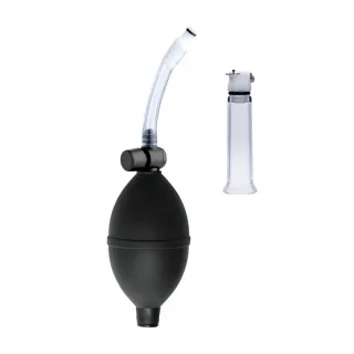 Klitorispumpen-System mit abnehmbarem Zylinder Schwarz 21 cm